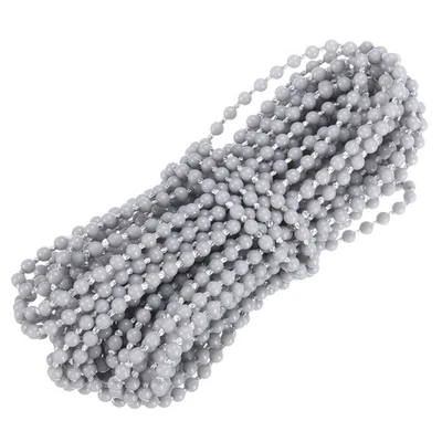 10 Meters(10.94 Yards) Blind Bead Chain Cord Plastic for Roman Roller Shade Grey Foto 1 de 4