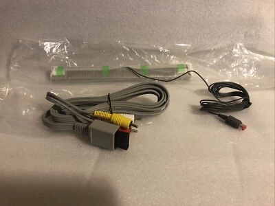 Original OEM Nintendo Wii Sensor Bar RVL-014 & A/V Audio Video Cable NEW - Image 1 of 4