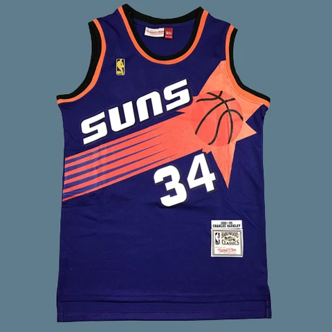 #34 Charles Barkley Phoenix Suns Hardwood Classics Mens  - Purple Cover