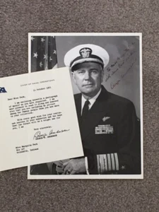 ADMIRAL GEORGE W. ANDERSON JR. SIGNED PHOTO & SIGNED TYPED LETTER,VIET NAM, CUBA - Picture 1 of 1