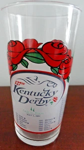 127TH LOUISVILLE KENTUCKY DERBY 2001 HORSE RACE SOUVENIR TUMBLER DRINKING GLASS - Picture 1 of 8