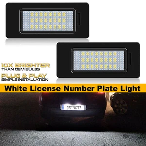 For Volkswagen Golf/Jetta/Passat 24-SMD 6000K White LED License Plate Lights - Picture 1 of 9