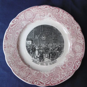 ANCIENNE ASSIETTE BADONVILLER SUR LE THÈME DE JEANNE D'ARC - N° 5 DE LA SÉRIE - Imagen 1 de 3