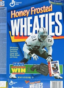 1996 Dion Sanders NFL Frosted Wheaties Cereal Box Flat Empty Dallas Football - Picture 1 of 3