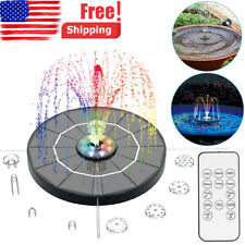 Solar Fountain Powered Bird Bath Floating Water Pump 2200mAh +4 Fixers +8 Nozzle
