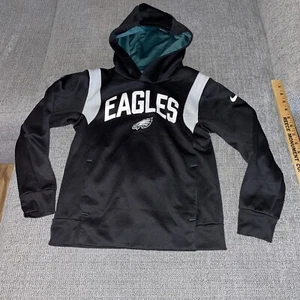 Philadelphia Eagles Hoodie Boys Small Black Nike Therma Fit On Field Apparel NFL - Picture 1 of 10