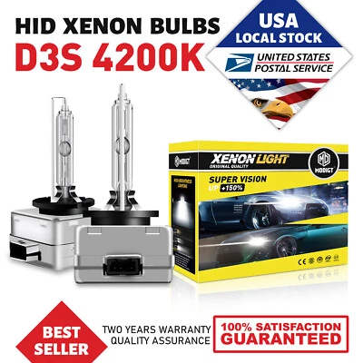 2PCS OEM D3S 4200K HID XENON HEADLIGHT BULBS For  Volkswagen Jetta 2015-2016 - Image 1 of 4