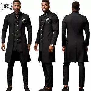 Set Uomo Monopetto Catena Blazer Giacca Pantaloni 3 Pezzi Abito Matrimonio - Foto 1 di 18