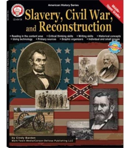 Slavery, Civil War, and Reconstruction, Grades 6 - 12 Paperback C - Picture 1 of 2