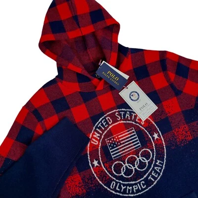 Polo Ralph Lauren Hombres Grande Lana Sudadera con Capucha EE. UU. Estados Unidos Beijing Equipo Olímpico Foto 1 de 4