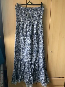 Ladies NWT long strapless summer dress  size 14 - Picture 1 of 2