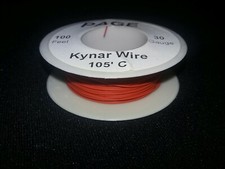 30 AWG Solid Kynar Wire UL1423  Red 100 ft  Spool