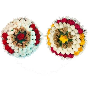 Artificial Juda/Bun Combo Hair For Women and Girls with Flower and Mogra@vd - Picture 1 of 2