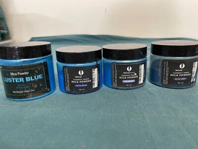 Lot 4 Partial Mica Powder Pigment 56g Multipurpose DIY Arts & Crafts Cosmetics - Image 1 of 4