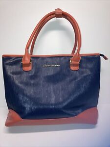 Adrienne Vittadini Navy & Coral Business / Travel Versatile Extra Large Tote Bag