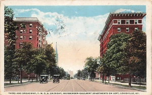 LOUISVILLE KY KENTUCKY 3RD AND BROADWAY 1918 POSTAL VINTAGE 082224 T - Imagen 1 de 2