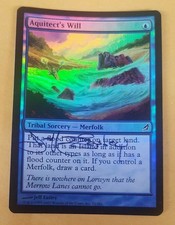 UNPLAYED SIGNED FOIL Aquitect's Will FOIL Lorwyn NM JEFF EASLEY CUBE EDH DRAGONS