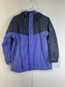 REI Purple E1 Elements Hooded Waterproof Softshell Performance Jacket Youth L - Picture 1 of 8