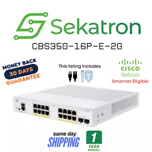 Cisco Business 350 Series CBS350-16P-E-2G 16 Port PoE Ethernet Switch ⚡Fast Ship - Picture 1 of 2