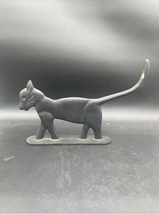 Vintage Gusseisen schwarze Katze Stiefelschaber Türstopper 16" lang - Bild 1 von 10