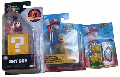 Lote de figuras de películas Jakks Pacific Super Mario Hammer Bro Koopa Paratroopa Shy Guy Foto 1 de 4