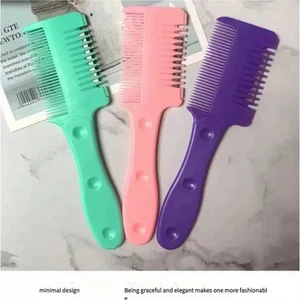 Double Sides Hair Razor Comb 3pc With Removable Blade Hair Thinner Trimmer Razor - Picture 1 of 8