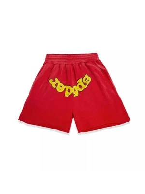 Sp5der Og Logo Red Yellow Sweat Short Sz M - Imagem 1 de 2