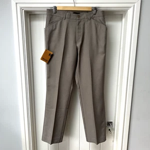 Pantalón Farah Para Hombre W34 L31 Marrón Clásico Pierna Recta Formal Pantalones Anti Manchas - Imagen 1 de 13
