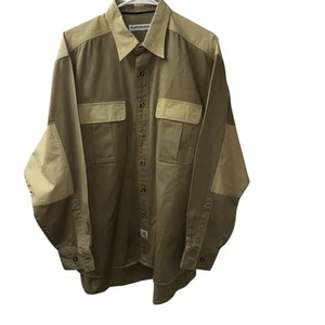 Atlantic Rancher Hemd Herren Medium Beige Knopfleiste Western Outdoor Freizeit - Bild 1 von 14