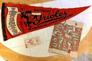 1970 World Series Orioles Ticket Banner Programm Lot 3 Stück - Bild 1 von 20