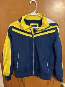 Perry Ellis Boy Navy Blue & Yellow Hoodie Windbreaker (Youth L 14/16) - Picture 1 of 4