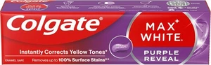 Colgate Max White Purple Reveal Whitening Toothpaste Surface Stains 75ml NEW UK - Picture 1 of 4