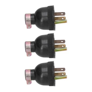 3Pcs American 3Pole Plugs Compact Plastic Anti Loose For 168f 170f US Plug 250V♫ - Picture 1 of 12