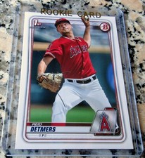 REID DETMERS 2020 Bowman #1 Draft Pick 1st TRUE Rookie Card RC Angels No Hitter