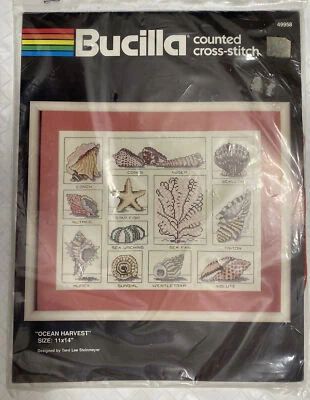 Bucilla OCEAN HARVEST Counted Cross Stitch Kit #49958 Sealed - Image 1 of 4