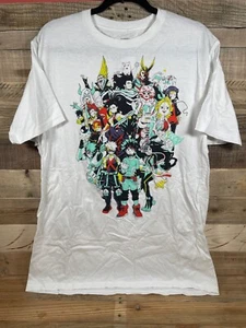 Funimation My Hero Academia T Shirt Men’s (L) White Short Sleeve Large Tee Top - Picture 1 of 4