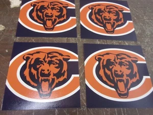 SET 4 SOTTOBICCHIERI CHICAGO BEARS NUOVI FATTI A MANO SPEDIZIONE VELOCE - Foto 1 di 2
