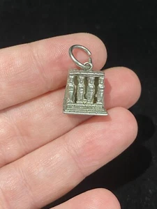 Greek Temple 800 Silver Charm Pendant - Picture 1 of 3