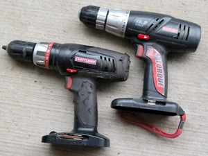 Two Craftsman drill drivers 1/2 " 19.2 volt Charger & Battery & 75th Flashlight - Picture 1 of 9