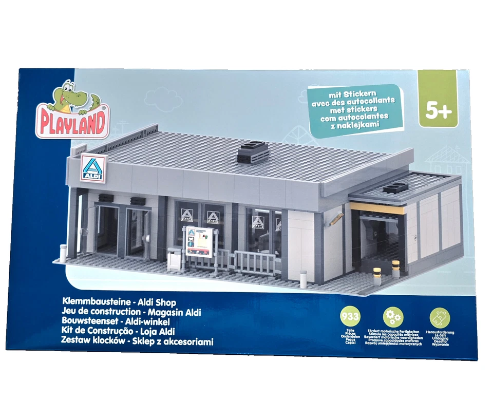 Aldi Playland Klemmbausteine Shop Filiale Laden Geschäft 933 Teile 5+