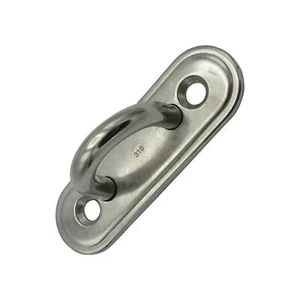 Almohadilla oblonga placa de ojo 5 mm (acero inoxidable grapa anillo bucle gancho hardware marino) - Imagen 1 de 7