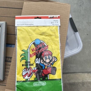 1989 Nintendo Super Mario Bros Birthday Loot Bags New 8 Inside Sealed NES - Picture 1 of 11