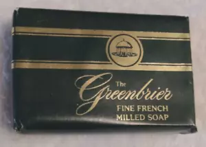Barra de jabón The Greenbrier Fallout White Sulphur Springs Resort West Virginia de colección - Imagen 1 de 5