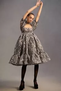 Selkie French Puff Dress Anthropologie Renaissance Gargoyle Dress Gown, L NWT - Picture 1 of 16