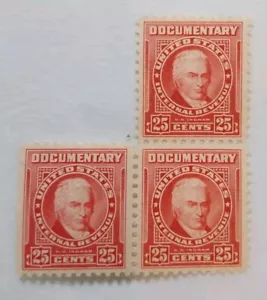 3 estampillas de 25 centavos vintage de 1954 de impuestos internos de Estados Unidos - goma original nueva - Imagen 1 de 5