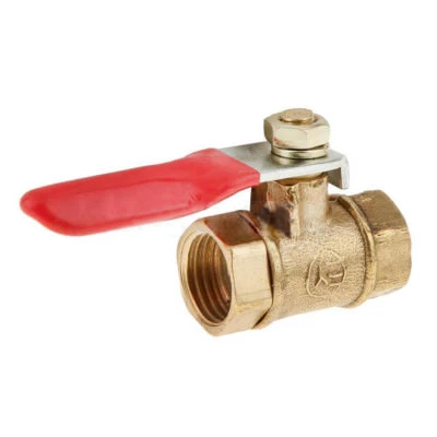 1/4'' F/F Full Ports Inline Brass Water Air Gas Fuel Line Shut-off Ball Vale UK