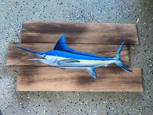MARLIN AIR SPAZZOLATO PARETE ARTE ISOLA ARREDAMENTO CASA TIKI BAR PATIO TROPICALE - Foto 1 di 1