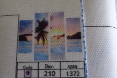 Новый 4 изделия заката пальмы 5D бриллиант картина круглый сверла набор 34 «x 14» - Изображение 1 из 3