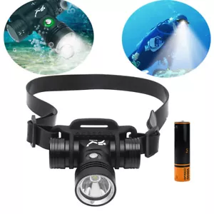 400000LM LED Diving Headlamp Underwater Headlight Waterproof IPX8 Head Torch - Picture 1 of 9