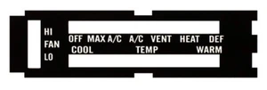 Premium Dash Decal | 1973-74 B-Body/1973-76 A-Body Heater Control Face (AC) - Picture 1 of 1